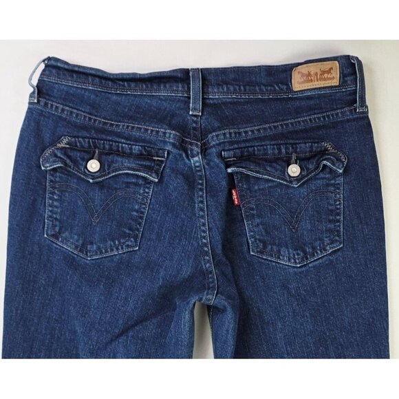 Levis Size 28X32 Womens Size 6M 515 Bootcut Blue Denim 5 Pocket Logo Tag Jeans - Picture 10 of 14